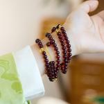 Super Fine Quality Baltic Amber Round Cabochon Beads Bracelet Genuine Loose