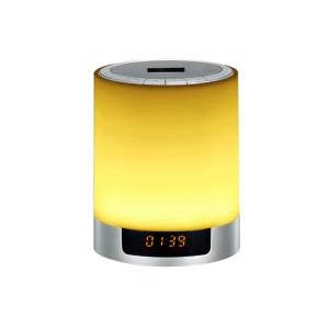 Wireless LED Light Bluetooth Speaker with Digital Alarm Clock FM Radio