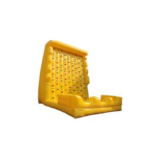 Dazzling Yellow Inflatable Rock Climbing Wall for Delightful Activities