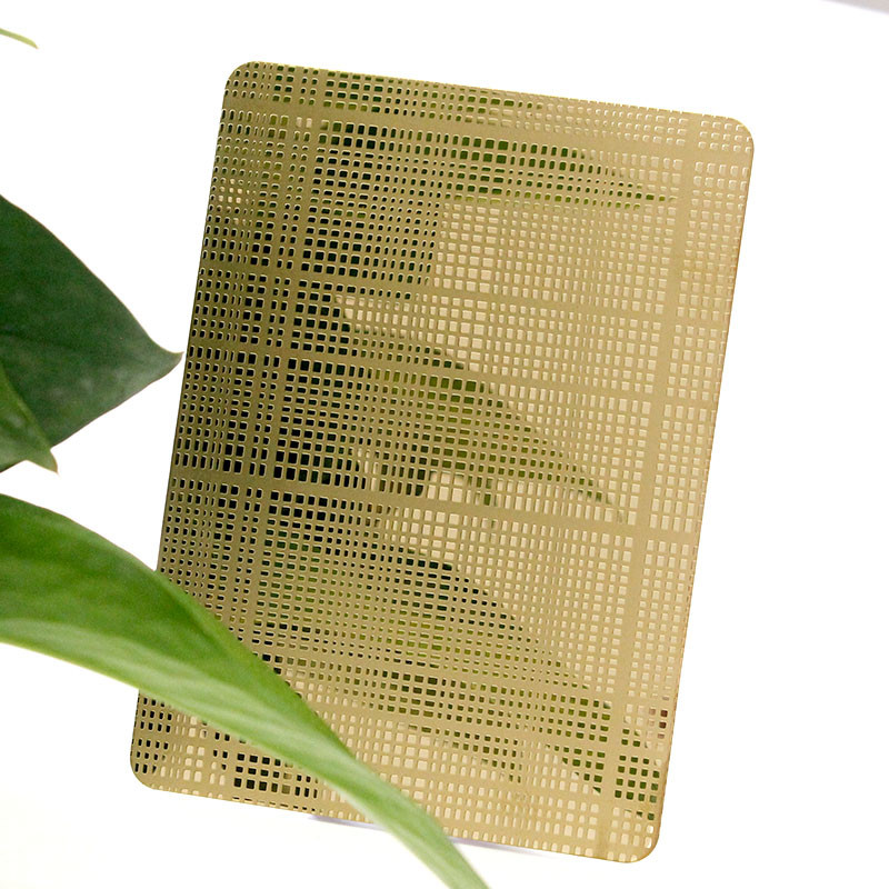 2mm 3mm Mirror Pattern Etched Stainless Steel Sheet For Lobby Background Wall Panels
