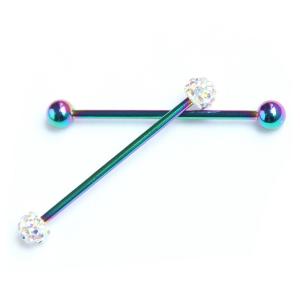 China Korea fashion jewelry set rainbow industrial bar body jewellery factory
