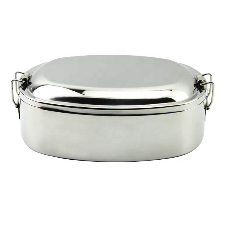 Stainless steel lunch box.