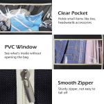 Black Portable Zipper Suit Bag Breathable Zippered Garment Bags
