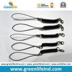 2.3mm Dia 11cm Coiled Length Black Key Coil Badge Chains