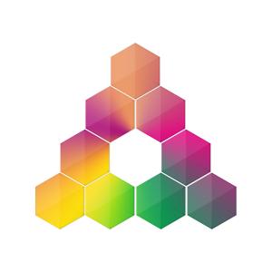 China ABS Triangle LED Light Panels Power 10W Wall Mounted RGB Lights factory