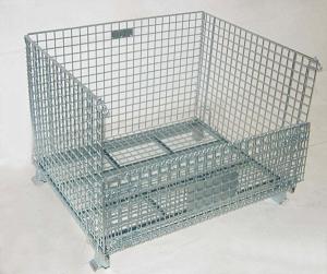 China Welded Steel Wire Container Storage Cages Butterfly Wire Mesh Pallet Cages factory