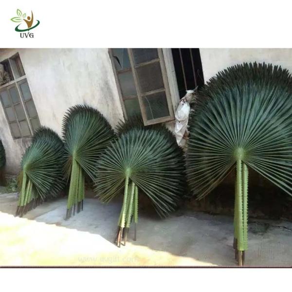 UVG material uv fake palm fronds in silk leaves for outdoor watertown landscapin