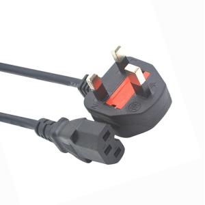 China Standard LED Grow Light Accessories UK Power Cable IEC 60320 C13 To BS 1363 (M) factory