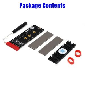 China NGFF(M.2)  Nvme M Key SSD To PCI- E 4X Adapter With Heatsink(Vertical Installation) on sale