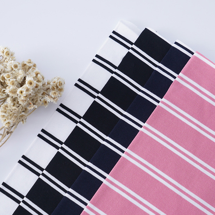 Heathy And Soft Fashionable Easy To Care Striped Knit Fabric For Tracksuit