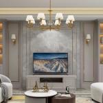 Customized Modern PVC Kitchen Cabinets L Shape Classic Grey Kitchen Cabinet