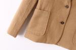 57% Cotton 43% Liene Ladies Casual Khaki Blazer