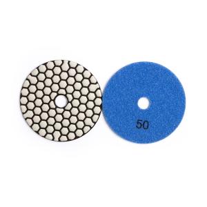 China 4Inch Granite Polishing Pads For Angle Grinder Blue 50 Grit Diamond Pad factory