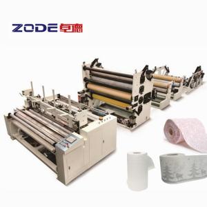 China Toilet Tissue 4ply HMI Kitchen Towel Paper Roll Rewinding Machine PLC factory