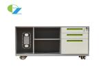 Left CPU Cabinet And Right Tambour Door Pedestal Cabinet Under Workstation