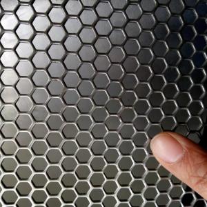 China Hexagonal Hole Aluminum Perforated Mesh Sheet 1mm Thickness on sale