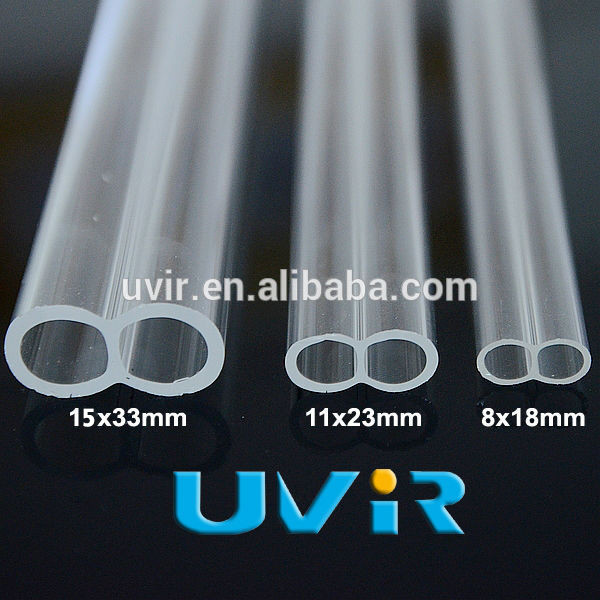 Twin Infrared Quartz Tube , Ceramic coating Infrared Light Pipe 15x33mm