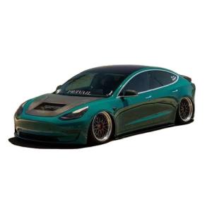 China 146cm Model 3 Tesla Body Kit Plastic Transparent Carbon Fiber Hood factory