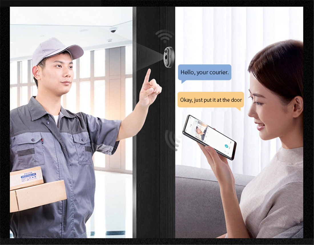 Unistone Peephole 1MP/720P Video Doorbell(US-PHR9)