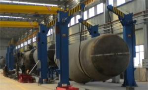 China UL Pipe Stand Roller Oval Tank Turning Rotator Chain Tilting Machine factory