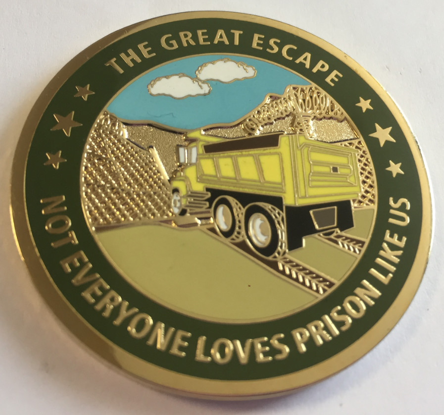 1.75 Inch 2 Inches Metal Challenge Coins , Soft Enamel / Hard Enamel Coins