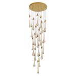 Modern Simple Crystal Water Drop Stairwell Chandelier 3200-6500K Three Colors