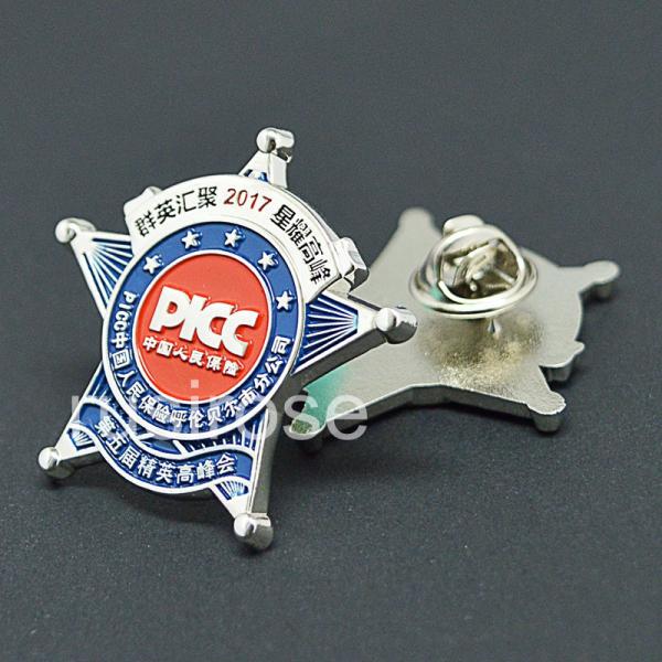 China Custom Imitation badge,Personalized metal pin,production of Fluorescent badge,metal brooch collar pin, custom made Epoxy factory