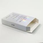 White Cardboard Holographic Film Paper Cosmetic Box Packaging CMYK Custom Logo
