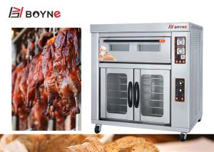 China Stainless Steel Commercial high temeprature Electric One Deck Two Tray Bakery Oven With Poofer factory
