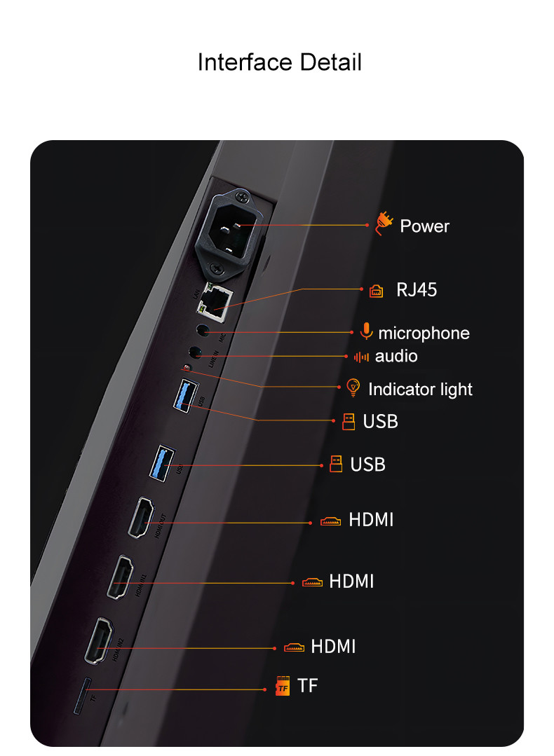 Mobile Projection Live Broadcast Touch Screen Signage Interactive 32 Inch
