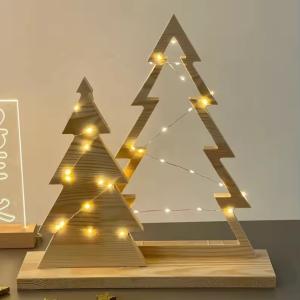 China Exquisite wooden Christmas tree decoration High quality table decoration Christmas decoration factory