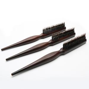 China Customer Logo Wooden Teasing Back Salon Hair Brush Comb Hairdressing Styling Tools factory