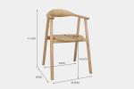 Fully Assembled High Back Solid Ash Wood Dining Chair for Home Furniture in