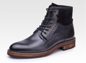 China Normal Size Men'S Casual Shoes Winter Lace Up Warm Mens Leather Ankle Boots factory