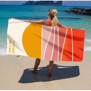 Customizable Microfiber Pool Towels Easy Carrier Versatile Sandless Beach Towel