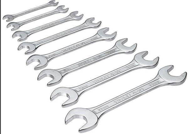 China Customized Logo Mirror Polishing Double Open End Spanner Combination Repair factory