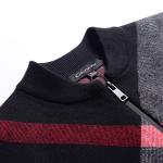 Slim Fit Mens Warm Winter Sweaters Zip Front , Mens Knitted Cardigan Jacket
