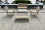 Handmade Rattan Woven Coffee Table Chair For Outdoor Dining And Relaxing Table
