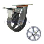 Heavy Duty Cast Iron Wheel High Temperature Resistant Casters With Brake Device