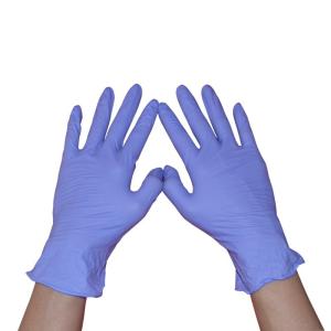 China Dental Nitrile Exam Gloves Powder Free Micro Texture Surface 240mm Length factory