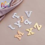 Electroplating SS304 Alphabet Letter Charms For DIY Crafts Jewelry Making