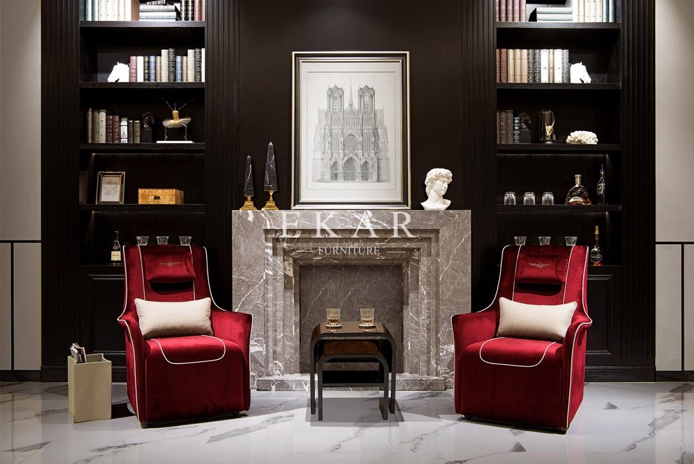 Contemporary Classic Reading Relaxing Armchair Leather European Chair W006SF11B