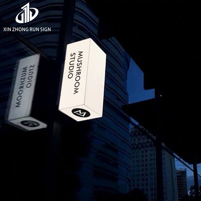 Customized Acrylic Led Light Signage Board Metal Lighted Light Box Sign