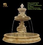 Large Marble Column Stone Water Fountain Outdoor Decoration