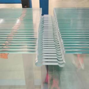 China Blue Green Grey Brown Frosted Low Iron Tempered Glass Fluted Toughened Glass Panels 10mm Safety Glass For Balcony / Balustrade Furniture factory