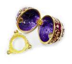 Easter Russian faberge egg trinket ring box Vintage decor metal Faberge Egg