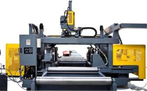 China High Speed CNC H Beam Drilling Machine Line Nine Drill Heads On Top / Left / Right factory