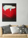 Hand Painted Abstract Floral Oil Painting Unframed Large Modern Flower Wall Art