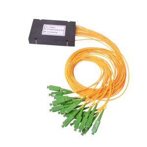 China Durable Fiber Optic Splitter Box ABS Type , 2.0mm Passive Fiber Optic Splitter 1x16 factory
