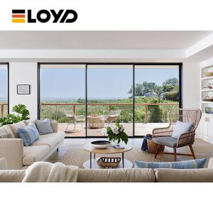 China 3D Design Narrow Frame Aluminum Sliding Door Surface Mount on sale